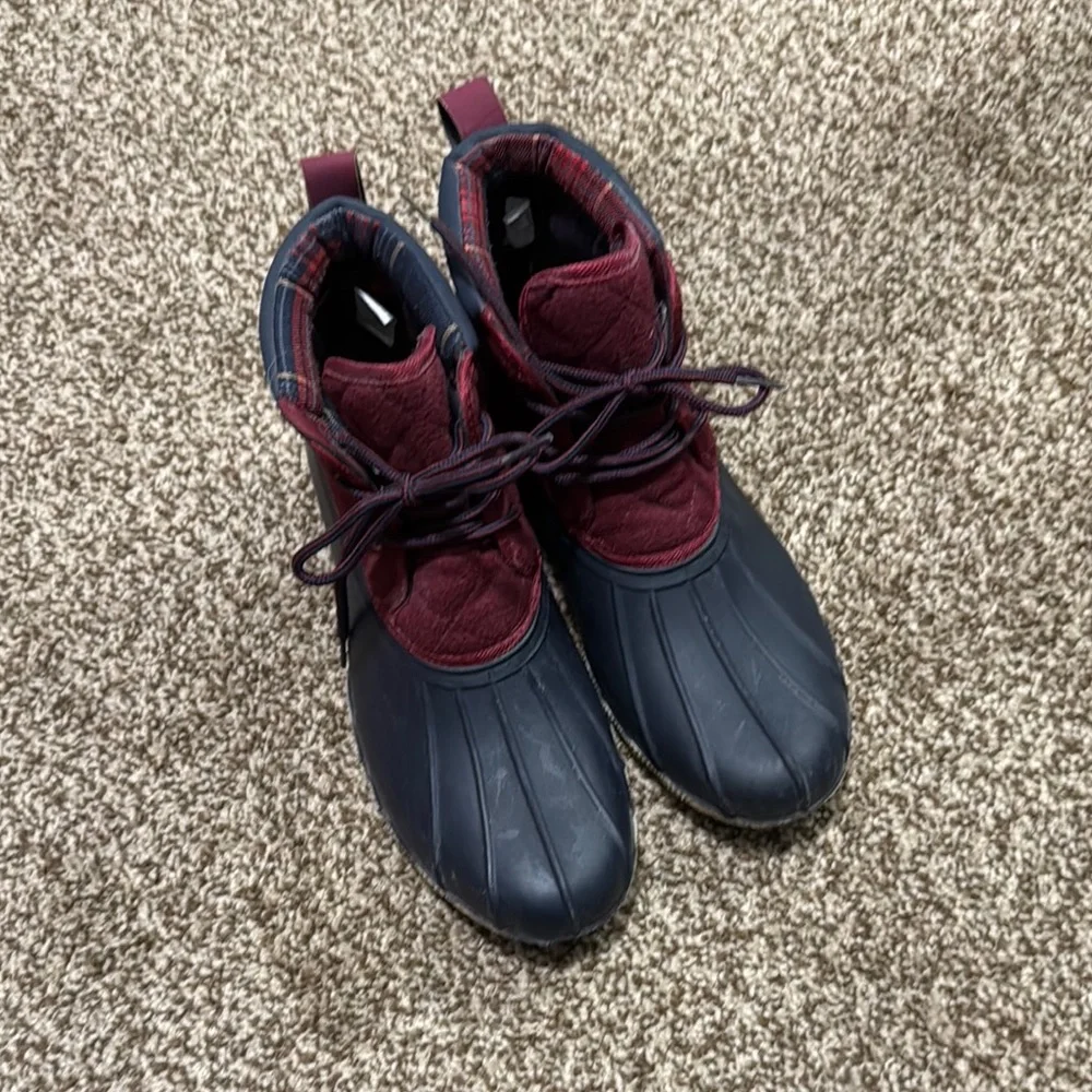 Women’s Navy and Burgundy Boots